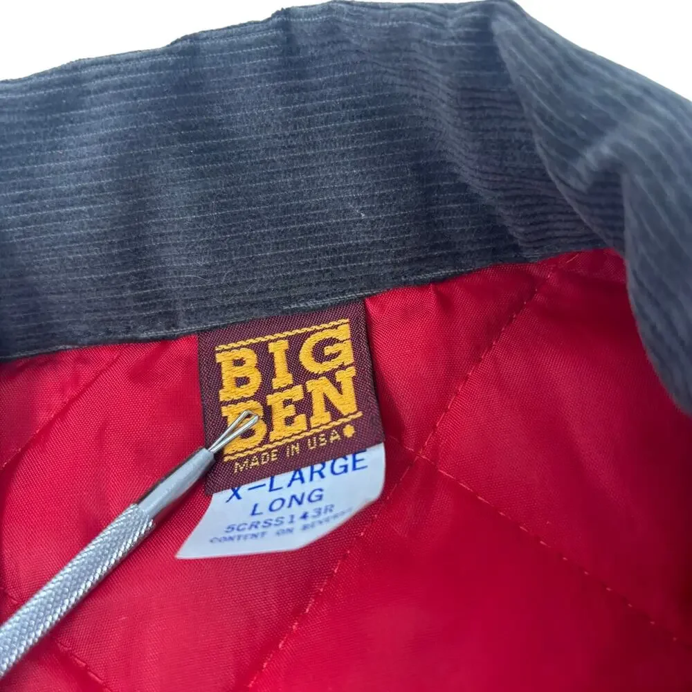 Vintage Big Ben Mens‎ XL Long Navy Blue Quilted Lined Work Coveralls